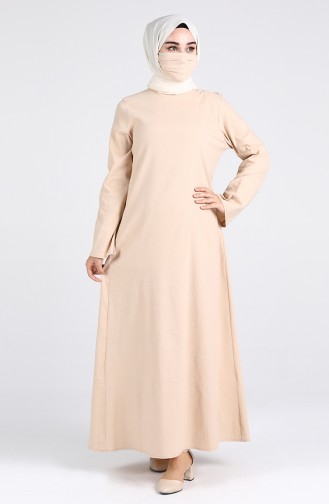 فستان بني مائل للرمادي 1411-08