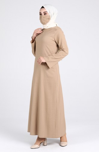 Dunkel-Nerz Hijab Kleider 1411-12