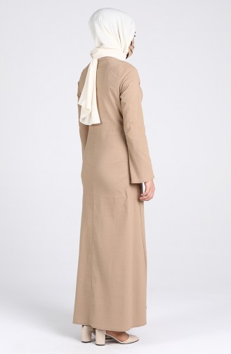 Dunkel-Nerz Hijab Kleider 1411-12