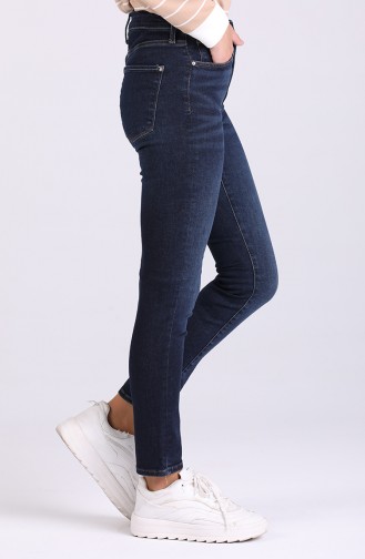 Buttoned Jeans 1003-01 Navy Blue 1003-01