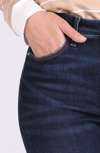Buttoned Jeans 1003-01 Navy Blue 1003-01