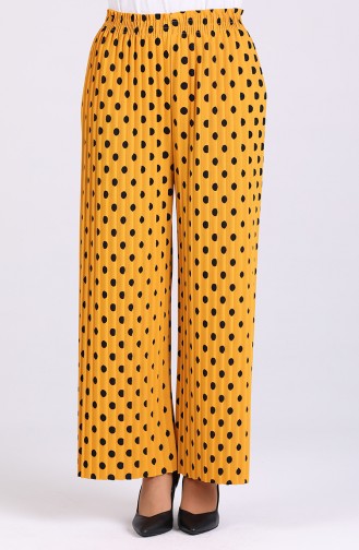 Patterned Pleated Pants 2004-01 Mustard 2004-01