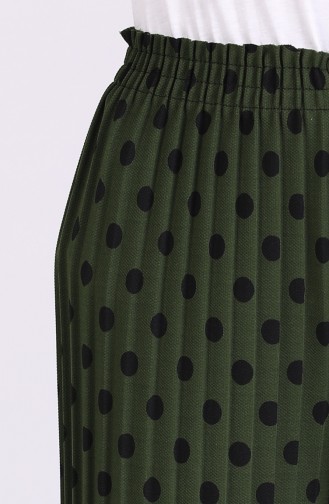 Polka Dot Pleated Pants 2004-02 Dark Green 2004-02