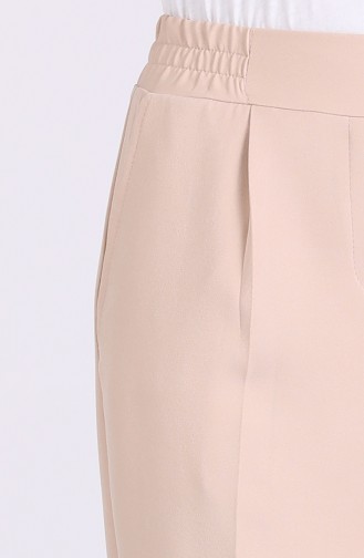 Button Detailed Pocket Trousers 3164-02 Stone 3164-02