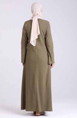 Khaki Hijab Dress 1411-01