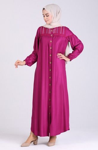Fuchsia Hijab Dress 8039-07