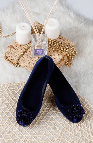 Navy Blue House Shoes 0175-10