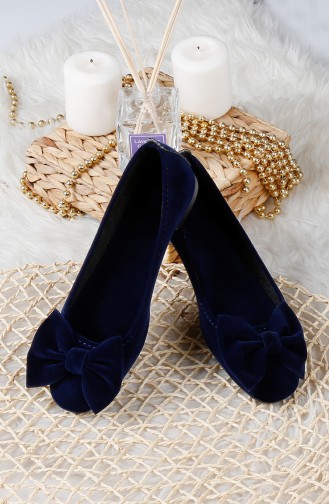 Chaussures de Maison Bleu Marine 0176-10