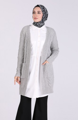 Grau Strickjacke 4213-01