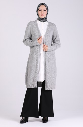 Grau Strickjacke 4220-02