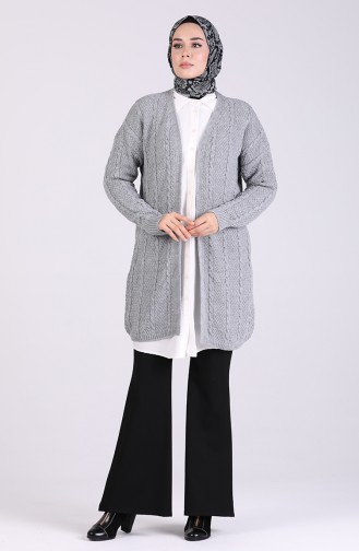 Grau Strickjacke 0609-05