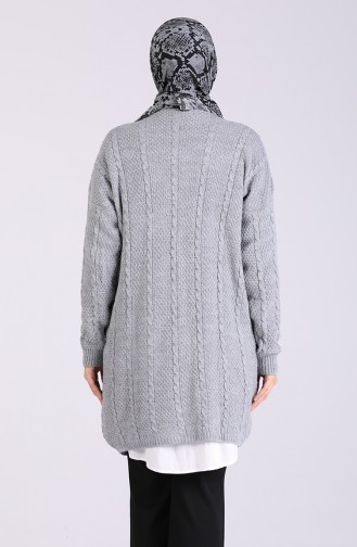 Grau Strickjacke 0609-05