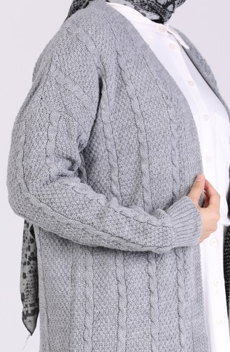 Grau Strickjacke 0609-05