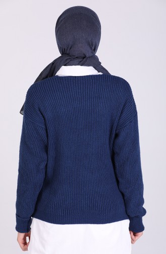 Dunkelblau Pullover 0600-03