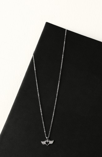 Silver Gray Necklace 030