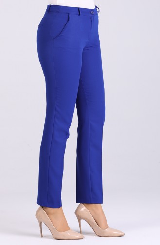 Classic Trousers with Pockets 1085-01 Saxe Blue 1085-01
