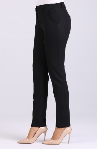 Classic Trousers with Pockets 1085-04 Black 1085-04