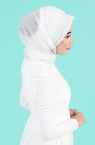 Abiye Türban 1143-14 Beyaz