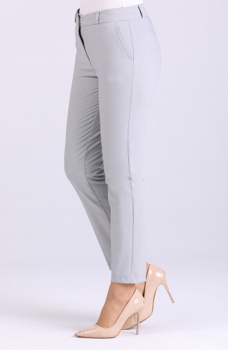 Classic Straight Leg Trousers with Pockets 3322pnt-04 Gray 3322PNT-04
