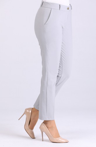 Classic Straight Leg Trousers with Pockets 3322pnt-04 Gray 3322PNT-04