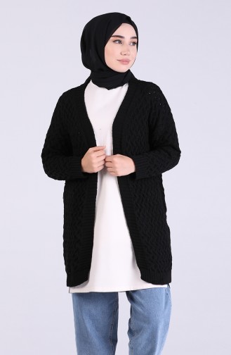 Schwarz Strickjacke 0606-04