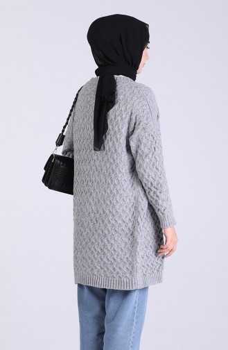 Grau Strickjacke 0606-06