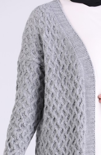 Grau Strickjacke 0606-06