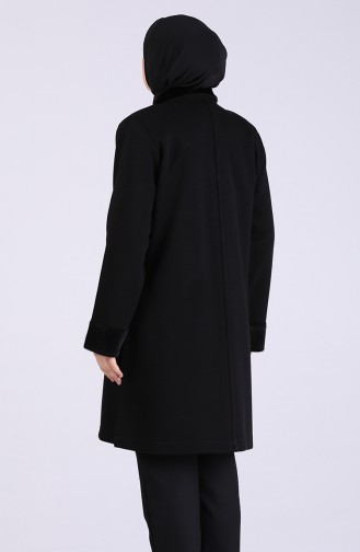 معطف طويل أسود 0409-01