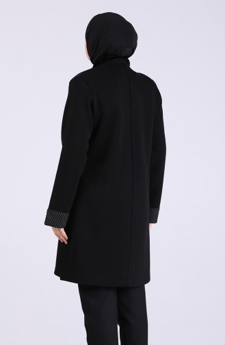 معطف طويل أسود 0810-02