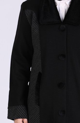 معطف طويل أسود 0816-01
