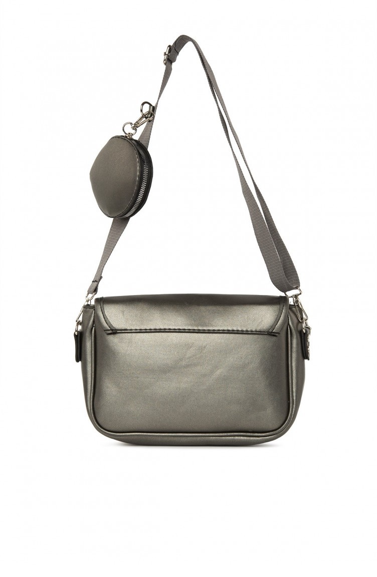 Silver Gray Shoulder Bags 8682166061884 Sefamerve
