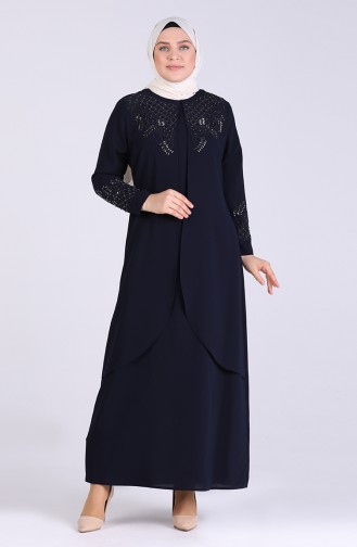 Habillé Hijab Bleu Marine 2021-01