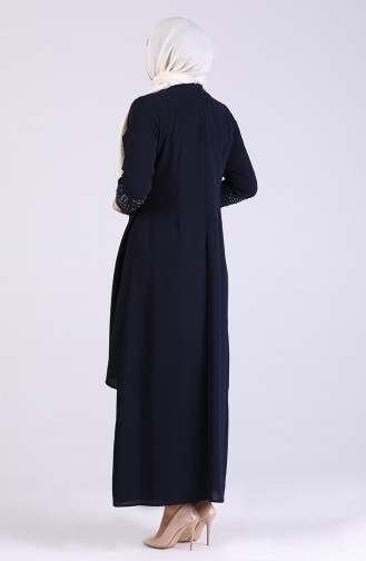 Habillé Hijab Bleu Marine 2021-01