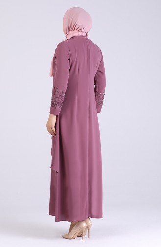 Beige-Rose Hijab-Abendkleider 2021-03