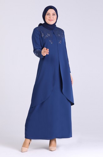 Indigo Hijab-Abendkleider 2021-05