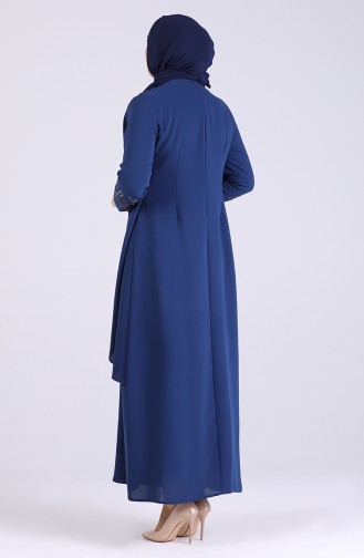 Indigo Hijab-Abendkleider 2021-05