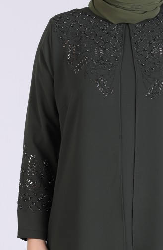 Khaki Hijab-Abendkleider 2021-06