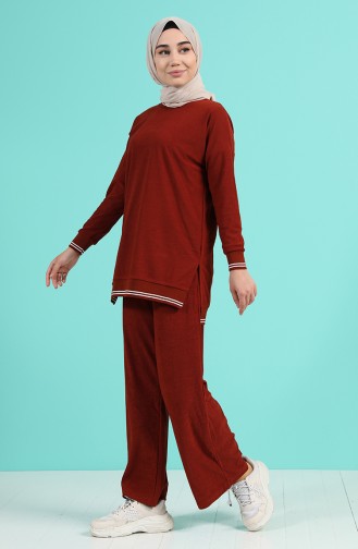 Ribbed Tunic Trousers Double Suit 9029-04 Tile 9029-04