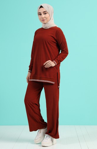Ribbed Tunic Trousers Double Suit 9029-04 Tile 9029-04