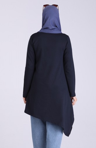 Asimetrik Tunik 3065-12 Lacivert