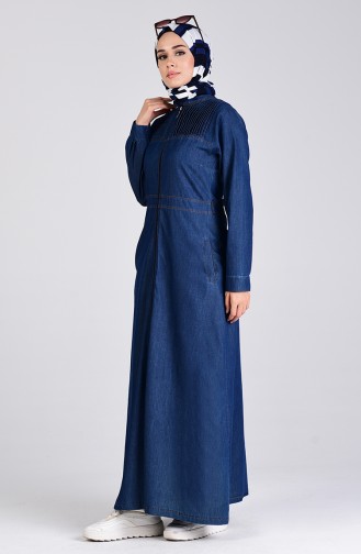 Navy Blue Abaya 1031-02