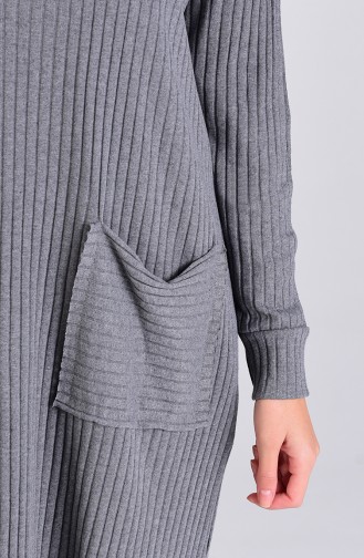 Cepli Tunik Pantolon İkili Takım 8146-05 Füme
