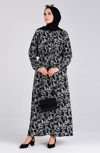 Weiß Hijab Kleider 6002-02