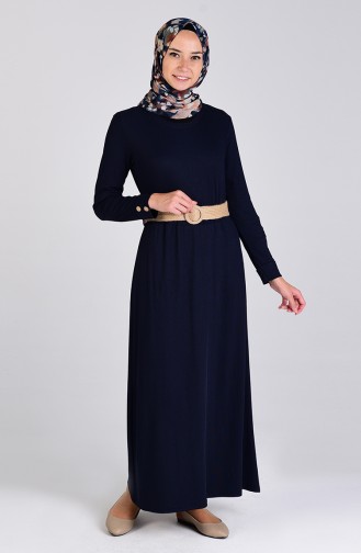 Robe Hijab Bleu Marine 6008-01