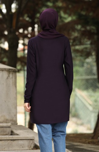 Baskılı Tunik 9671-02 Mor