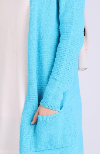 Blau Strickjacke 1463-02