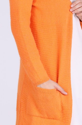 Orange Strickjacke 1463-03