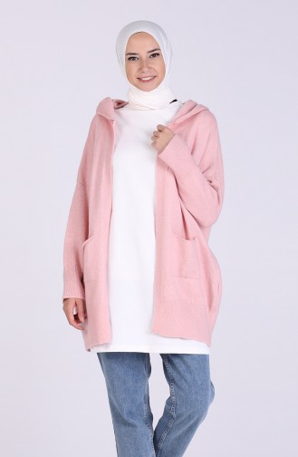 Triko Cepli Hırka 1469-02 Pudra