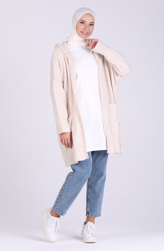 Creme Strickjacke 1469-03