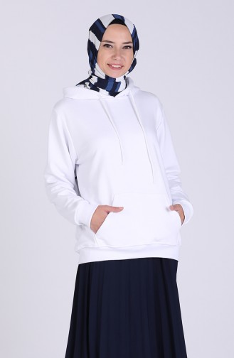 Sweatshirt Blanc 3001-02